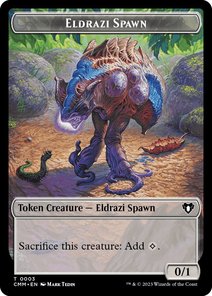 Eldrazi Spawn // Elf Druid Double-Sided Token [Commander Masters Tokens] | Card Citadel