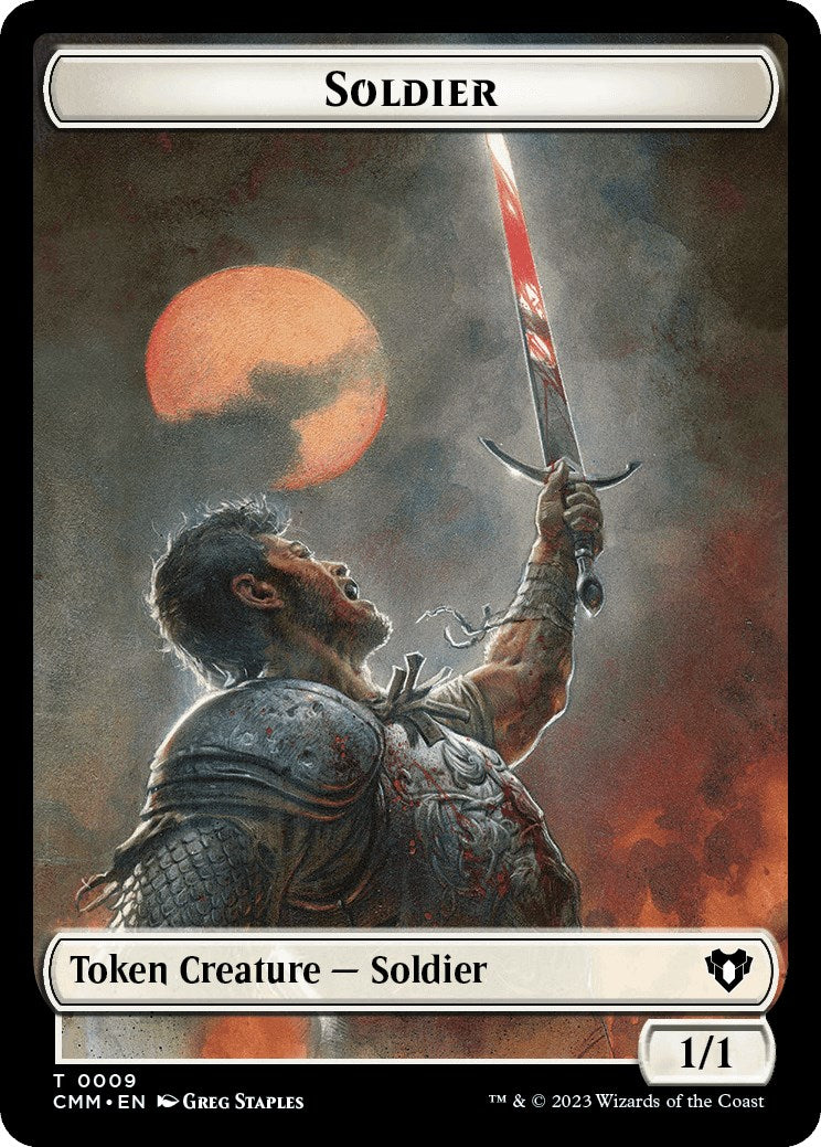 Soldier // Phyrexian Germ Double-Sided Token [Commander Masters Tokens] | Card Citadel