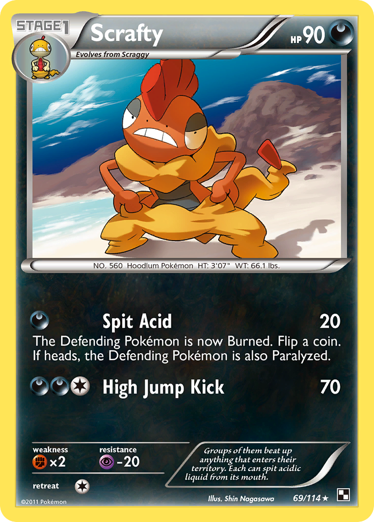 Scrafty (69/114) [Black & White: Base Set] | Card Citadel