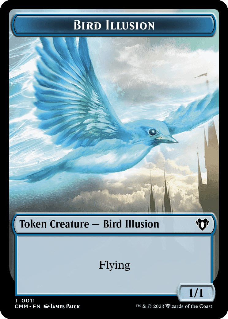 City's Blessing // Bird Illusion Double-Sided Token [Commander Masters Tokens] | Card Citadel