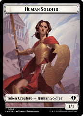 Human Soldier // Phyrexian Myr Double-Sided Token [Commander Masters Tokens] | Card Citadel