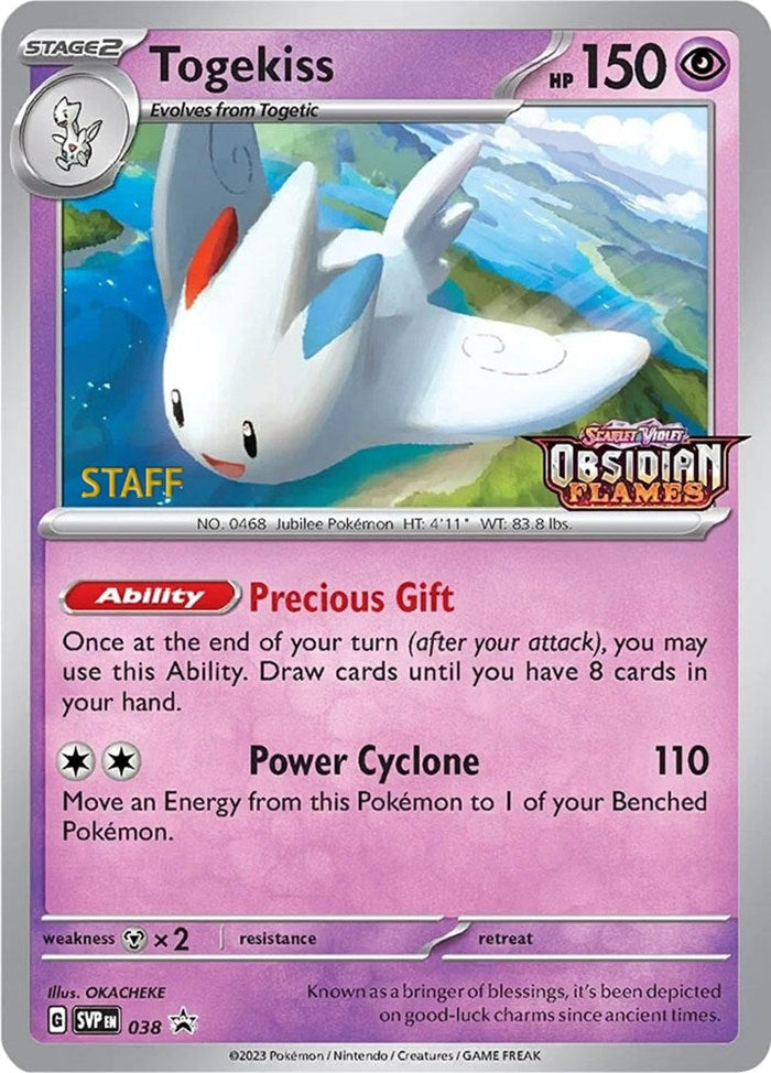 Togekiss (038) (Stamped) (Staff) [Scarlet & Violet: Black Star Promos] | Card Citadel