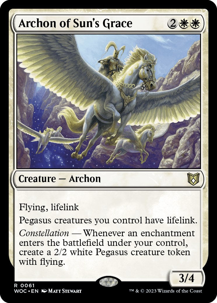 Archon of Sun's Grace [Wilds of Eldraine Commander] | Card Citadel