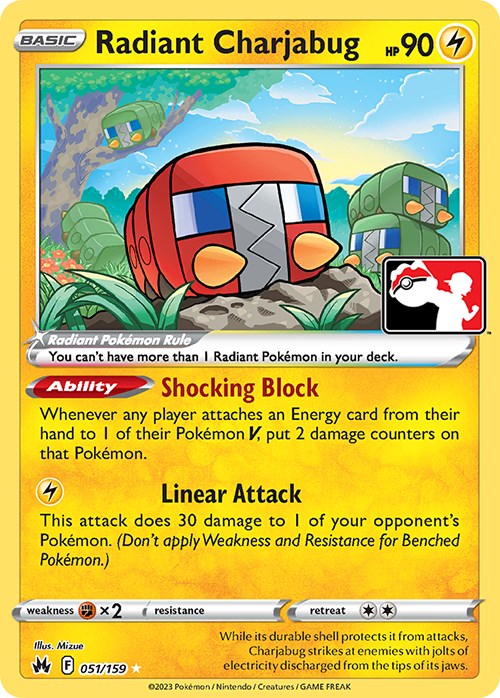 Radiant Charjabug (051/159) [Prize Pack Series Three] | Card Citadel