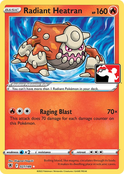 Radiant Heatran (027/189) [Prize Pack Series Three] | Card Citadel