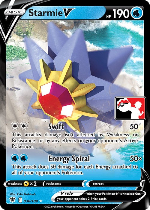 Starmie V (030/189) [Prize Pack Series Three] | Card Citadel