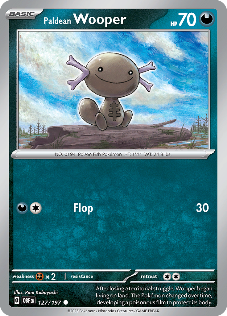 Paldean Wooper (127/197) [Scarlet & Violet: Obsidian Flames] | Card Citadel