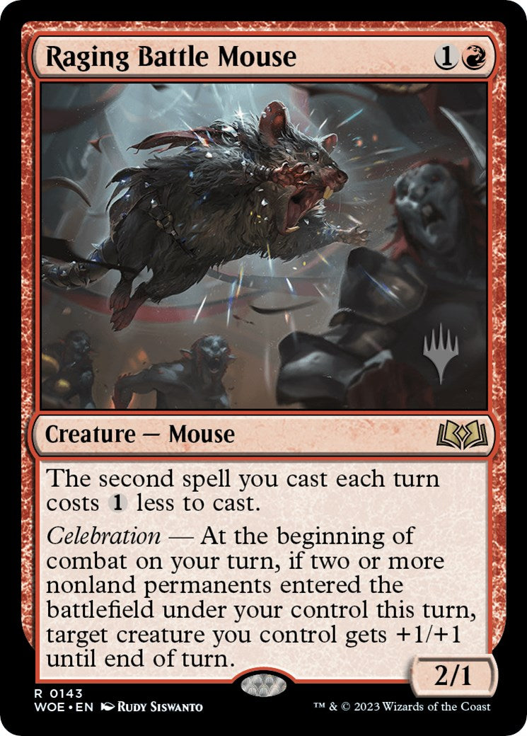 Raging Battle Mouse (Promo Pack) [Wilds of Eldraine Promos] | Card Citadel