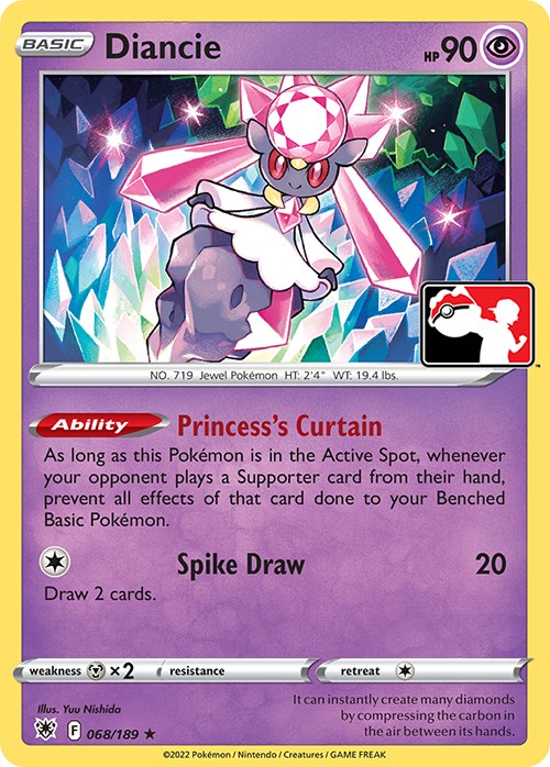 Diancie (068/189) [Prize Pack Series Three] | Card Citadel