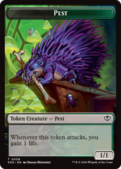 Professor Dellian Fel // Pest (0008) Double-Sided Token [Secrets of Strixhaven Tokens] | Card Citadel
