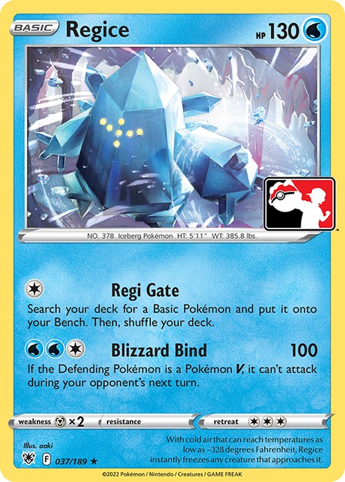 Regice (037/189) [Prize Pack Series Three] | Card Citadel