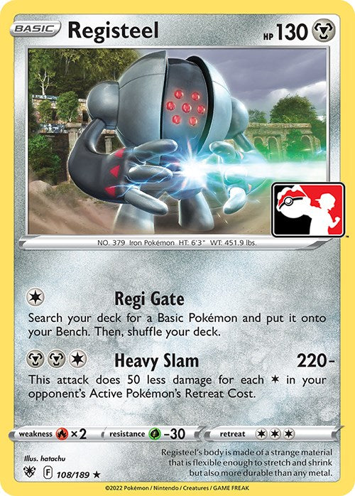 Registeel (108/189) [Prize Pack Series Three] | Card Citadel