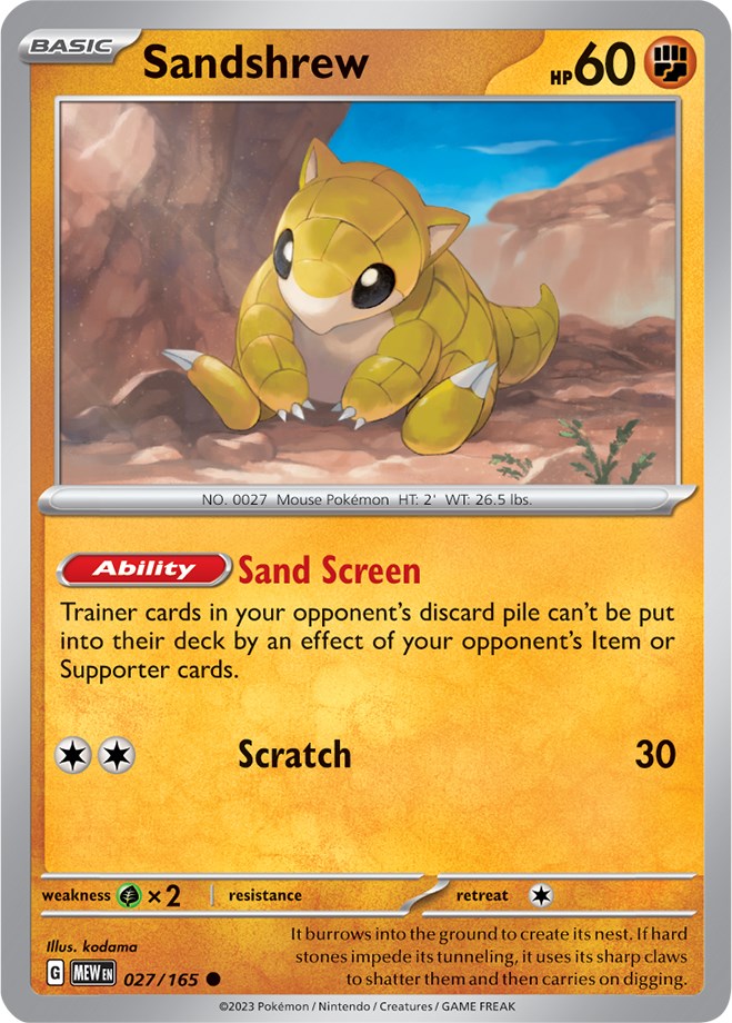 Sandshrew (027/165) [Scarlet & Violet 151] | Card Citadel
