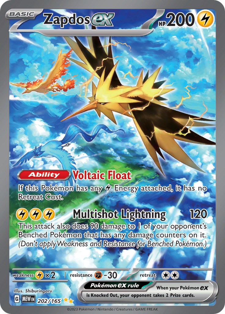 Zapdos ex (202/165) [Scarlet & Violet: 151] | Card Citadel