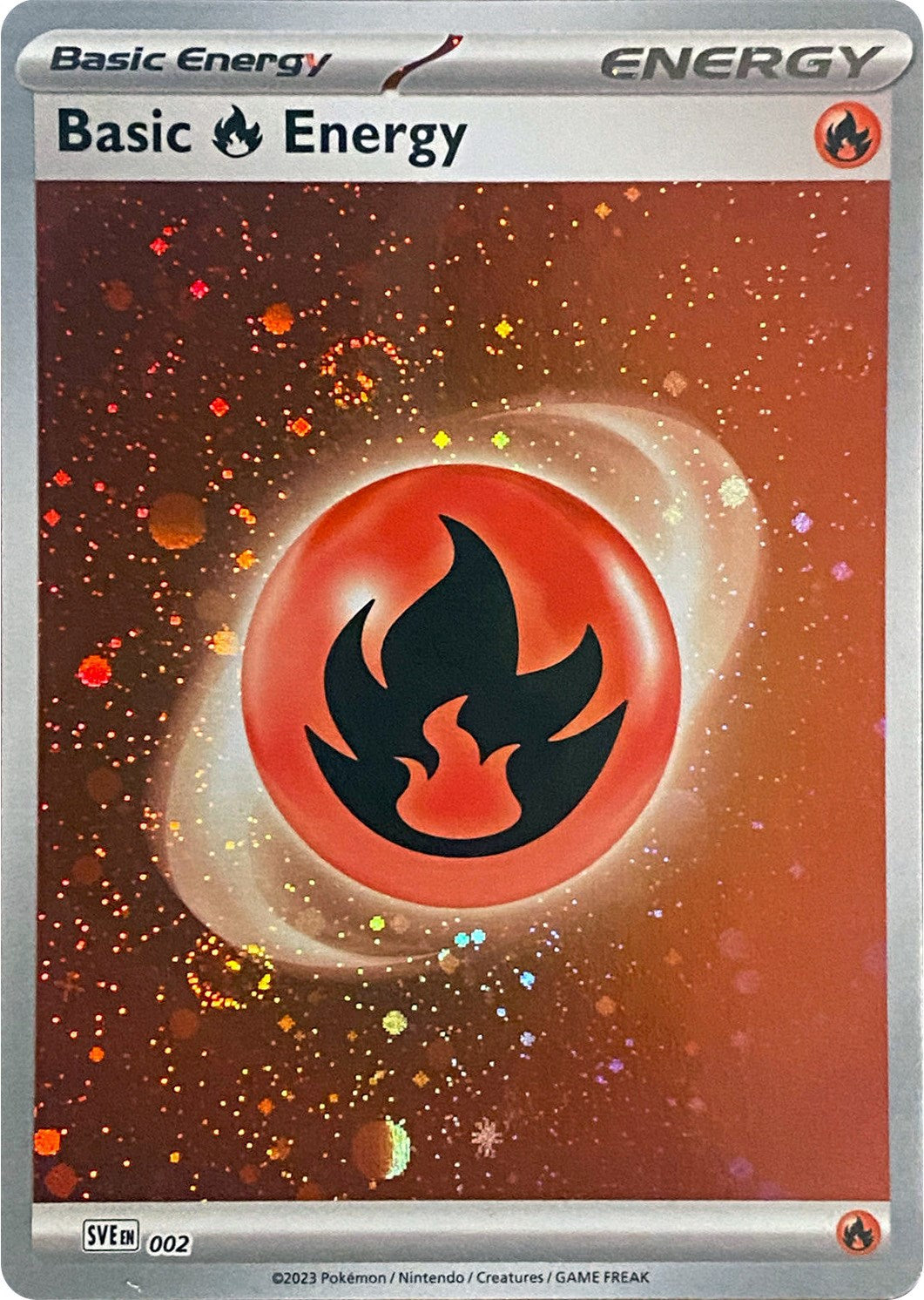 Basic Fire Energy (002) (Cosmos Holo) [Scarlet & Violet: Base Set] | Card Citadel