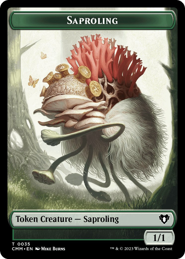 Saproling // Goblin Double-Sided Token [Commander Masters Tokens] | Card Citadel