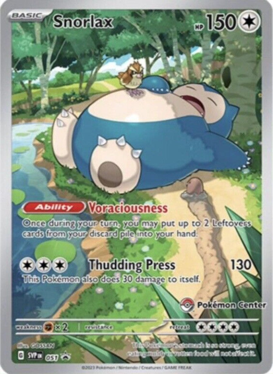 Snorlax (051) (Pokemon Center Exclusive) [Scarlet & Violet: Black Star Promos] | Card Citadel