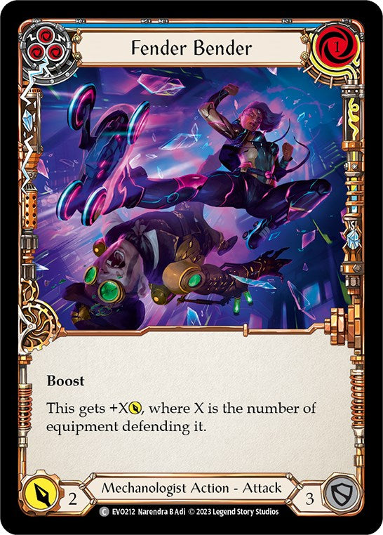 Fender Bender (Blue) [EVO212] (Bright Lights) | Card Citadel