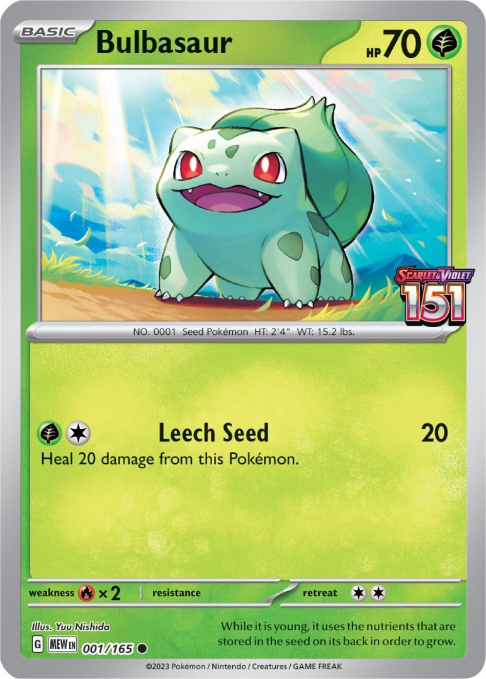 Bulbasaur (001/165) (Best Buy Exclusive) [Scarlet & Violet 151] | Card Citadel