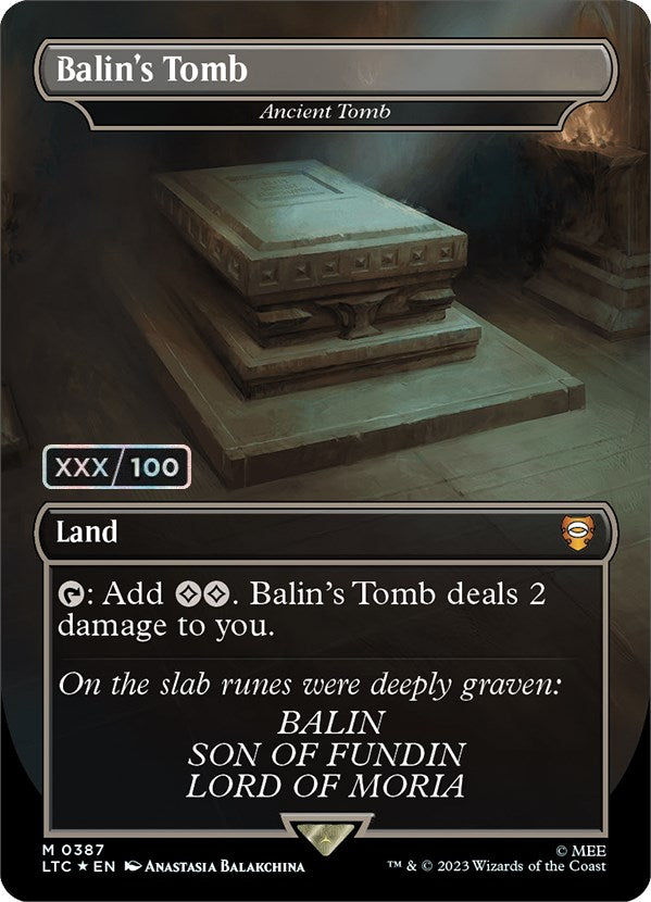 Balin's Tomb - Ancient Tomb (Serialized) [The Lord of the Rings: Tales of Middle-Earth Commander] | Card Citadel