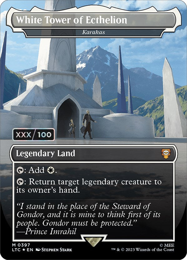 White Tower of Ecthelion - Karakas (Serialized) [The Lord of the Rings: Tales of Middle-Earth Commander] | Card Citadel