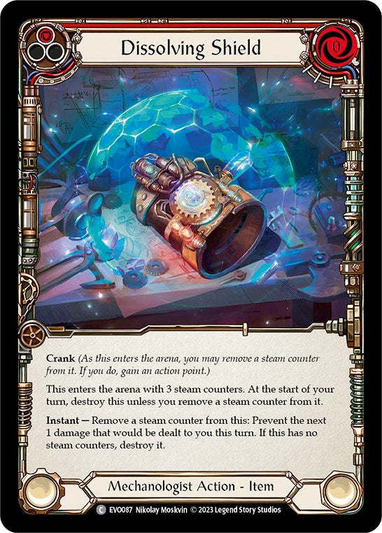 Dissolving Shield (Red) [EVO087] (Bright Lights)  Rainbow Foil | Card Citadel