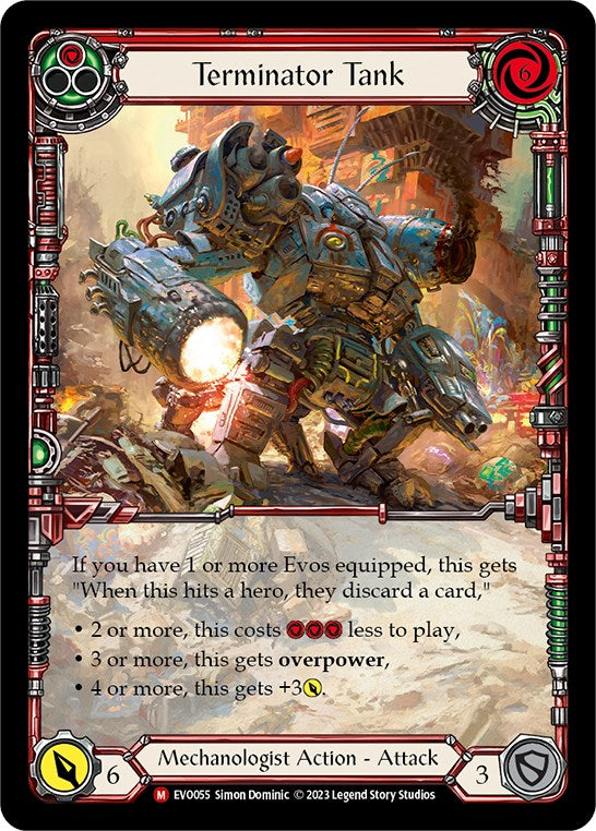 Terminator Tank (Extended Art) [EVO055] (Bright Lights)  Rainbow Foil | Card Citadel