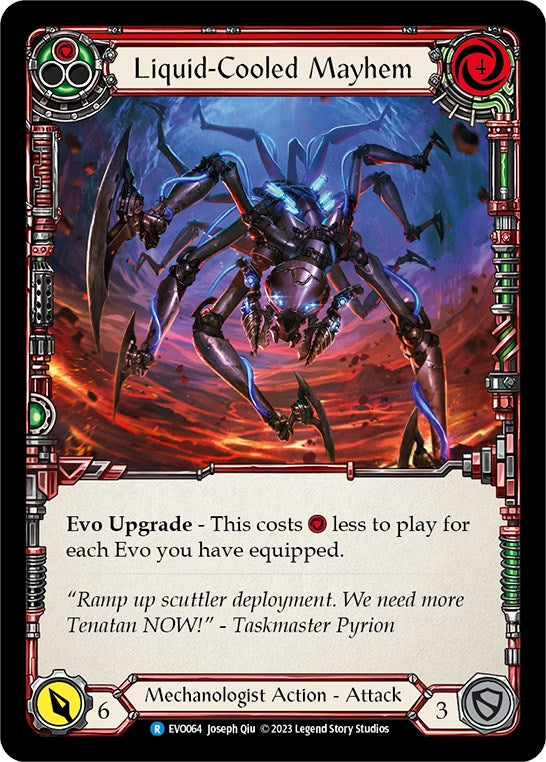 Liquid-Cooled Mayhem (Red) [EVO064] (Bright Lights)  Rainbow Foil | Card Citadel