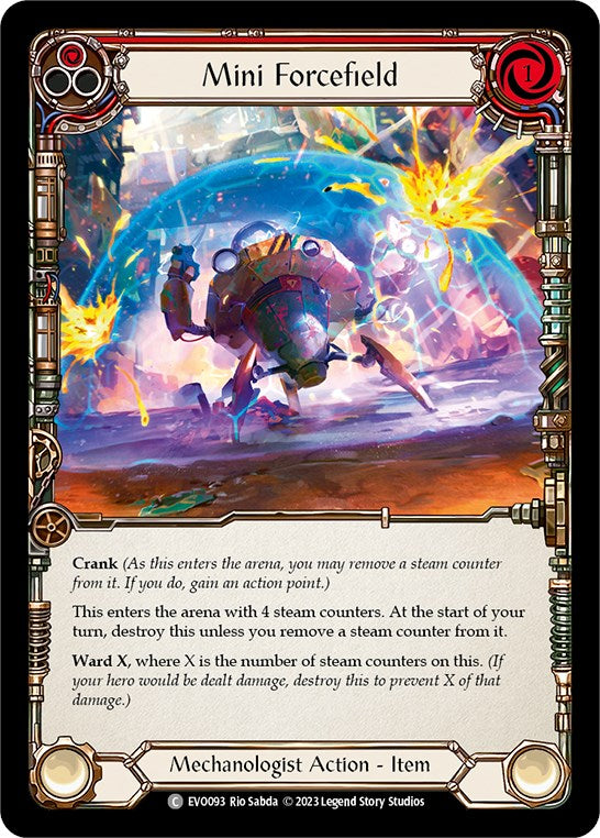 Mini Forcefield (Red) [EVO093] (Bright Lights)  Rainbow Foil | Card Citadel