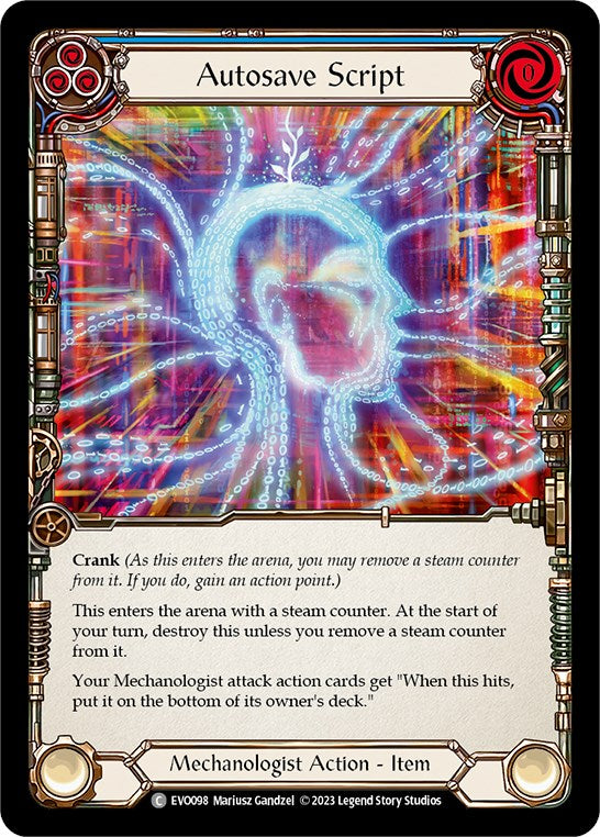 Autosave Script [EVO098] (Bright Lights)  Rainbow Foil | Card Citadel