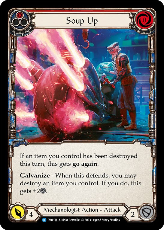 Soup Up (Red) [EVO111] (Bright Lights)  Rainbow Foil | Card Citadel