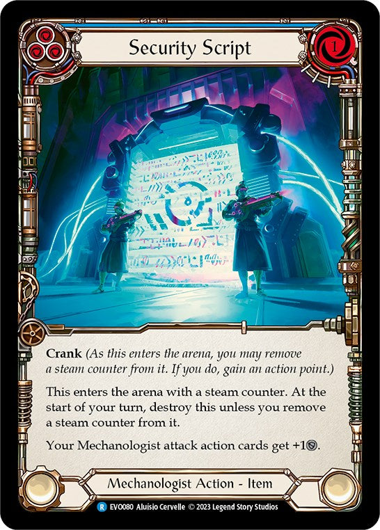 Security Script [EVO080] (Bright Lights)  Rainbow Foil | Card Citadel