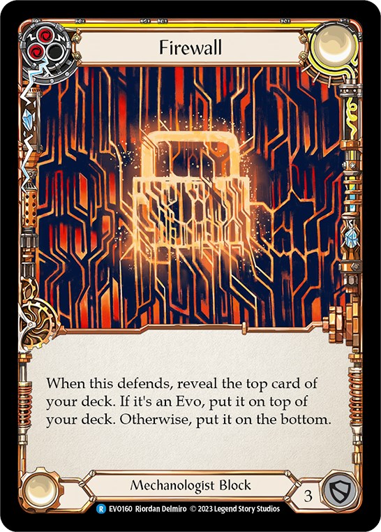 Firewall (Yellow) [EVO160] (Bright Lights)  Rainbow Foil | Card Citadel