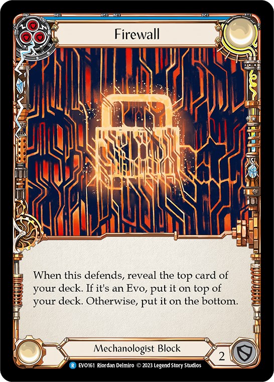 Firewall (Blue) [EVO161] (Bright Lights)  Rainbow Foil | Card Citadel