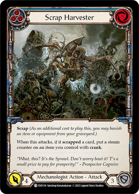 Scrap Harvester (Blue) [EVO134] (Bright Lights) | Card Citadel