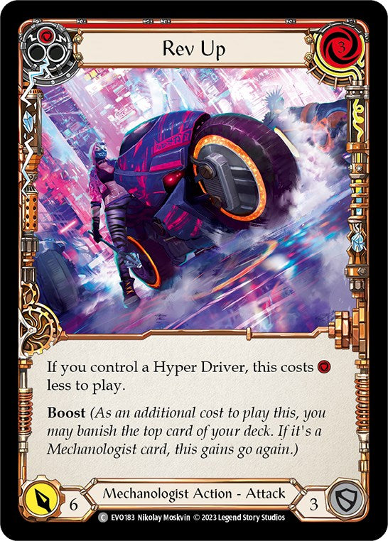 Rev Up (Red) [EVO183] (Bright Lights)  Rainbow Foil | Card Citadel