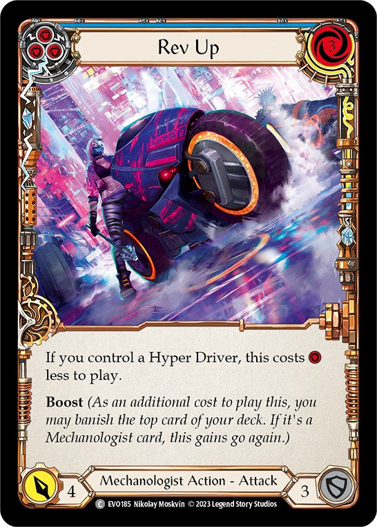 Rev Up (Blue) [EVO185] (Bright Lights)  Rainbow Foil | Card Citadel