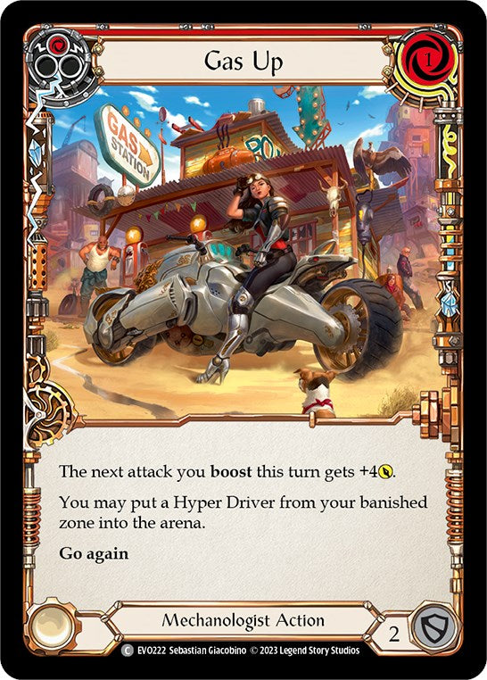 Gas Up (Red) [EVO222] (Bright Lights) | Card Citadel