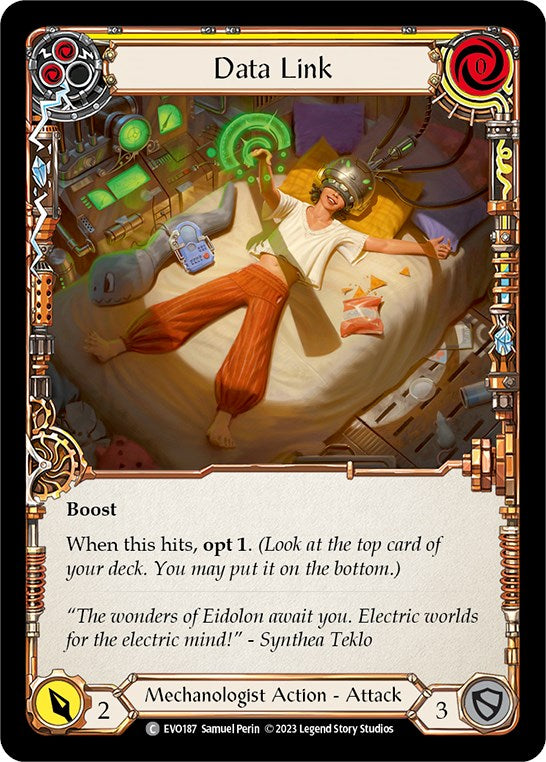 Data Link (Yellow) [EVO187] (Bright Lights)  Rainbow Foil | Card Citadel
