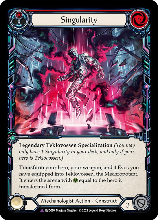 Singularity // Teklovossen, the Mechropotent (Cold Foil Marvel) [EVO010] (Bright Lights)  Cold Foil | Card Citadel