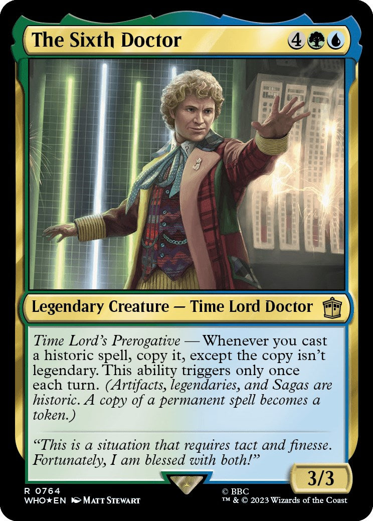 The Sixth Doctor (Surge Foil) [Doctor Who] | Card Citadel