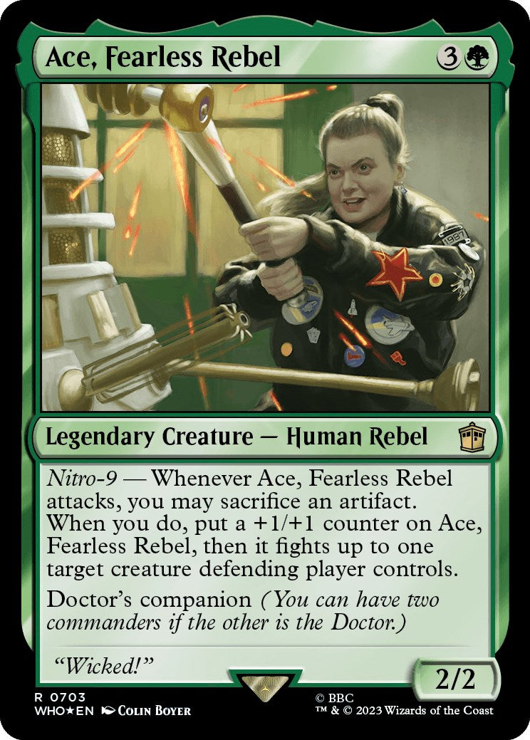 Ace, Fearless Rebel (Surge Foil) [Doctor Who] | Card Citadel