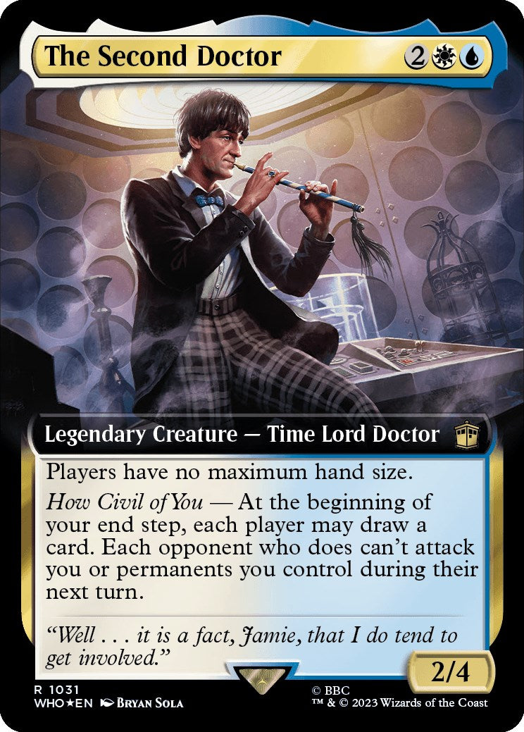 The Second Doctor (Extended Art) (Surge Foil) [Doctor Who] | Card Citadel