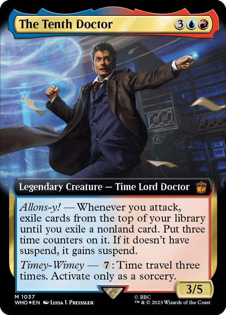 The Tenth Doctor (Extended Art) (Surge Foil) [Doctor Who] | Card Citadel