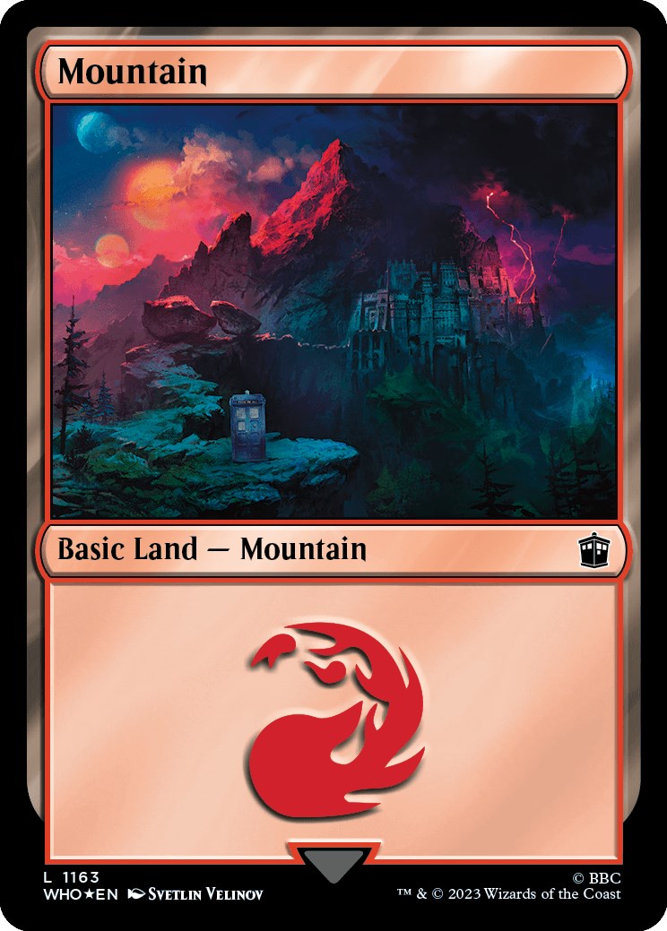 Mountain (1163) (Surge Foil) [Doctor Who] | Card Citadel