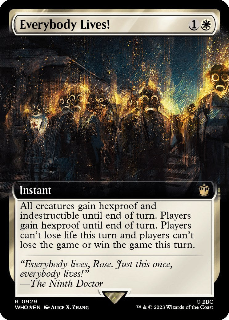 Everybody Lives! (Extended Art) (Surge Foil) [Doctor Who] | Card Citadel