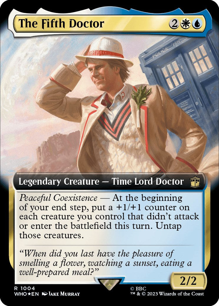 The Fifth Doctor (Extended Art) (Surge Foil) [Doctor Who] | Card Citadel