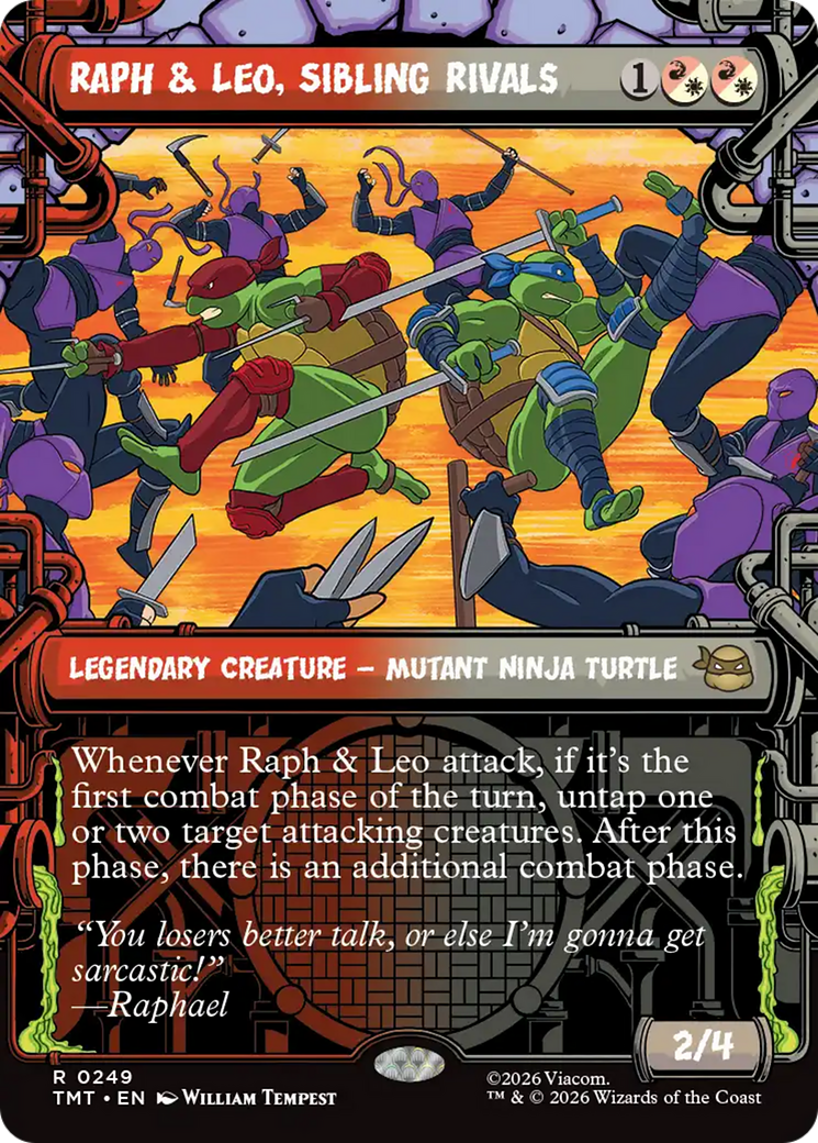 Raph & Leo, Sibling Rivals (Showcase) [Teenage Mutant Ninja Turtles] | Card Citadel