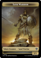Plant // Sand Warrior Double-Sided Token [Outlaws of Thunder Junction Commander Tokens] | Card Citadel