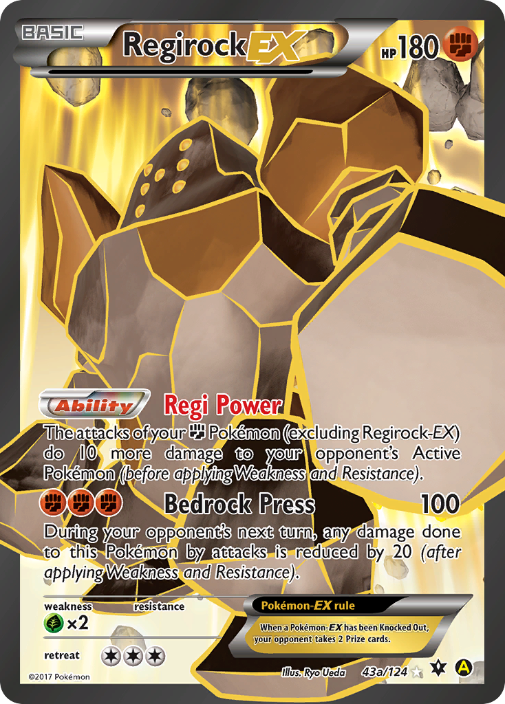 Regirock EX (43a/124) [Alternate Art Promos] | Card Citadel